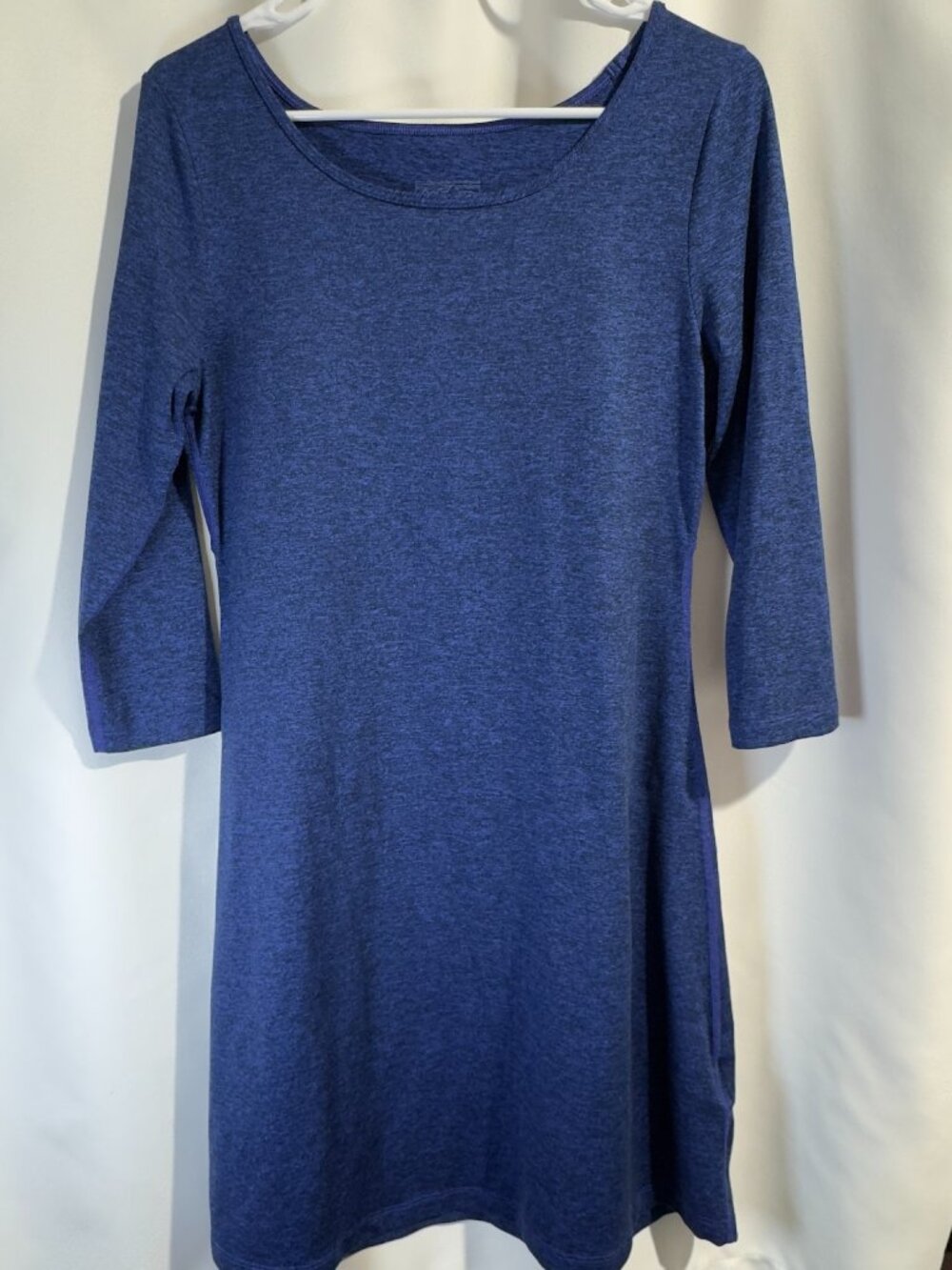 Patagonia 3/4 Sleeve Seabrook Dress Size Small Harvest Moon Blue UPF Outdoor